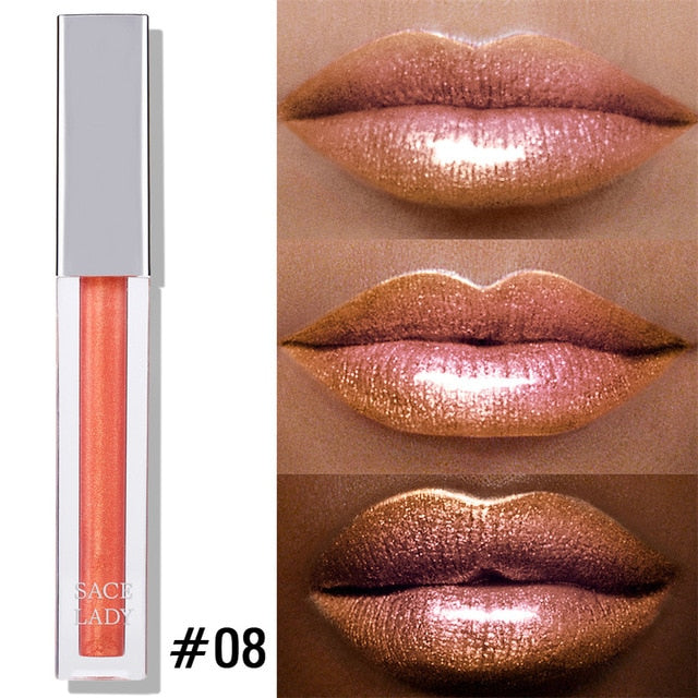 SACE LADY High Shine Lip Gloss Makeup Smooth Buildable Intense Glitter Lip Gloss Beauty Sexy Make Up Moisturizing Cosmetic TSLM2