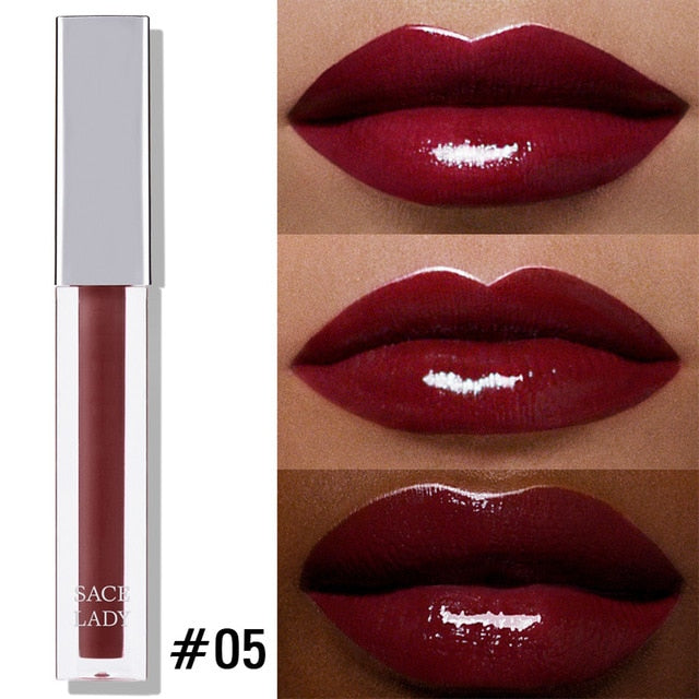 SACE LADY High Shine Lip Gloss Makeup Smooth Buildable Intense Glitter Lip Gloss Beauty Sexy Make Up Moisturizing Cosmetic TSLM2