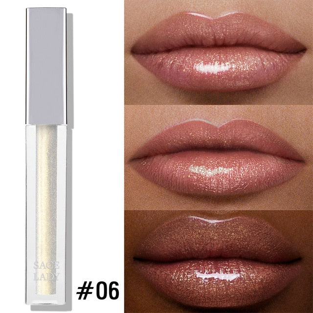 SACE LADY High Shine Lip Gloss Makeup Smooth Buildable Intense Glitter Lip Gloss Beauty Sexy Make Up Moisturizing Cosmetic TSLM2
