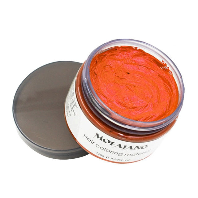 Mofajang Color Hair Wax Styling Pomade Silver Grandma Grey Disposable Natural Hair Strong Gel Cream Hair Dye for Women Men 120g