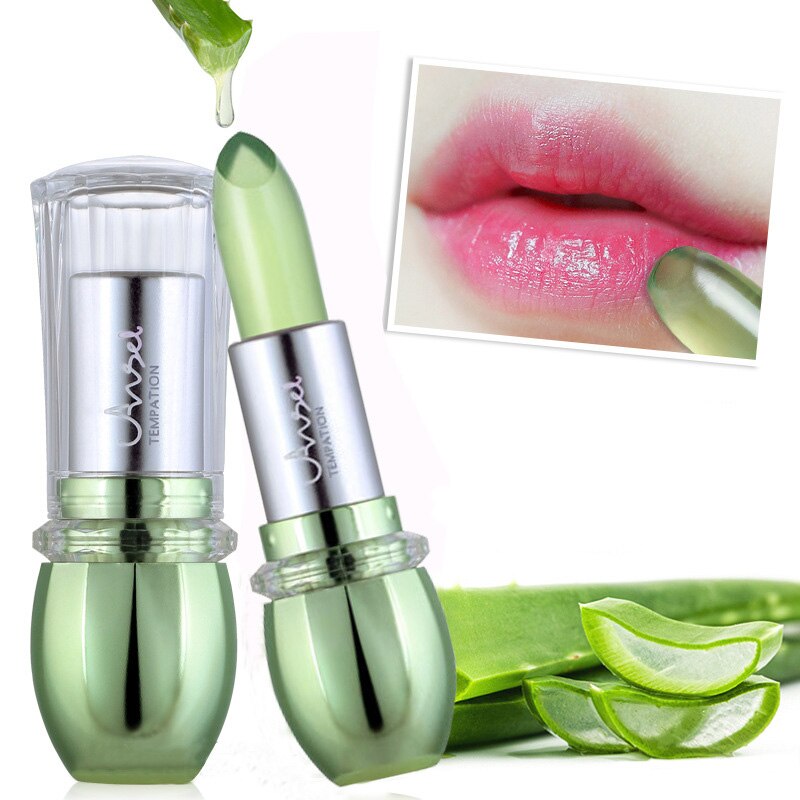 Organic Aloe Vera Natural Moisturizer Jelly Lipstick Temperature Changed Color Waterproof Lip stick Protector Lips Cosmetics