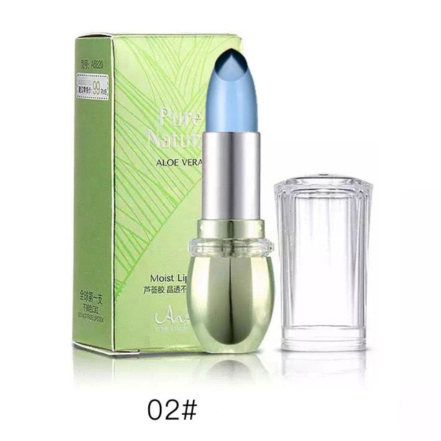 Organic Aloe Vera Natural Moisturizer Jelly Lipstick Temperature Changed Color Waterproof Lip stick Protector Lips Cosmetics