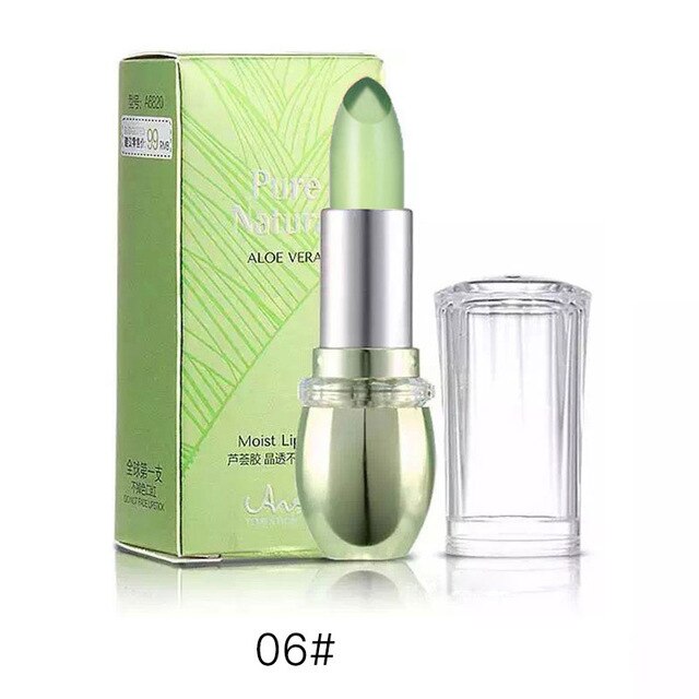 Organic Aloe Vera Natural Moisturizer Jelly Lipstick Temperature Changed Color Waterproof Lip stick Protector Lips Cosmetics
