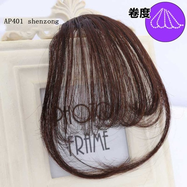 SHANGKE Short Synthetic Bangs Heat Resistant Hair Women Natural Short Fake Hair Bangs Women Hair Pieces