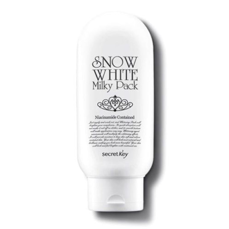 SECRET KEY Snow White Milky Pack 200ml Face Mask Facial Mask Whitening Brightens Skin Moisturizing Anti Aging Skin Care