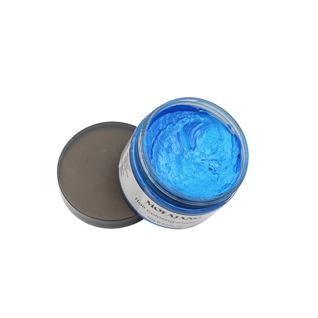 Mofajang Color Hair Wax Styling Pomade Silver Grandma Grey Disposable Natural Hair Strong Gel Cream Hair Dye for Women Men 120g
