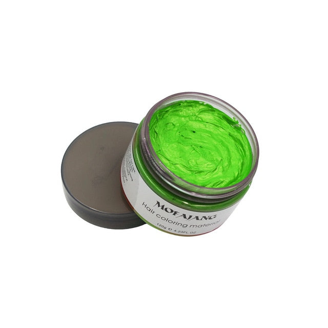 Mofajang Color Hair Wax Styling Pomade Silver Grandma Grey Disposable Natural Hair Strong Gel Cream Hair Dye for Women Men 120g