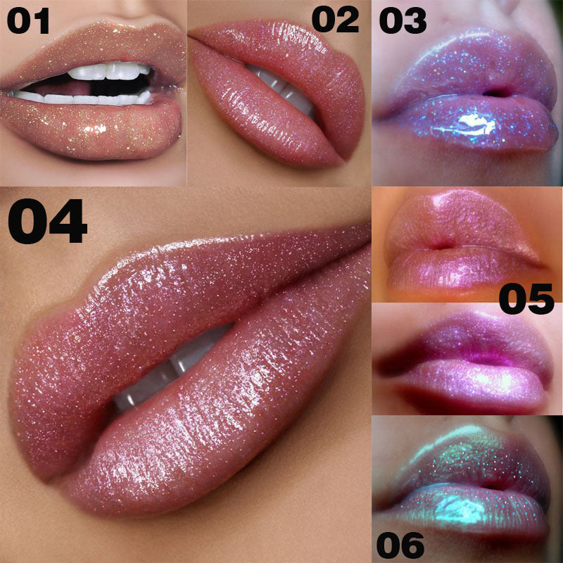 DNM Shimmer Polarized Lipgloss Waterproof Liquid Lipstick Moisturizer Laser Cosmetic High Pearl Glitter Lip Gloss TSLM2